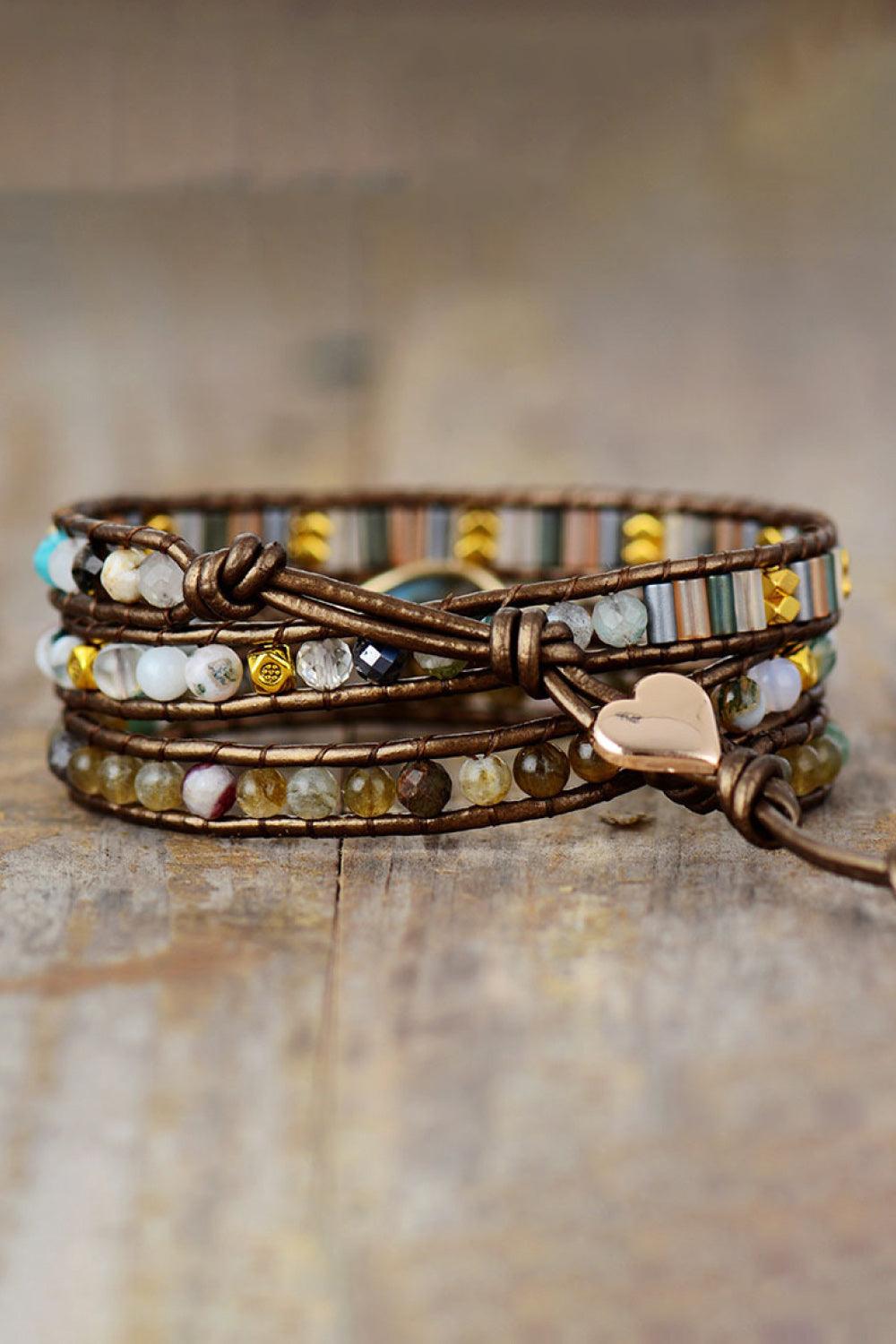Handmade Triple Layer Beaded Bracelet Carauana Store