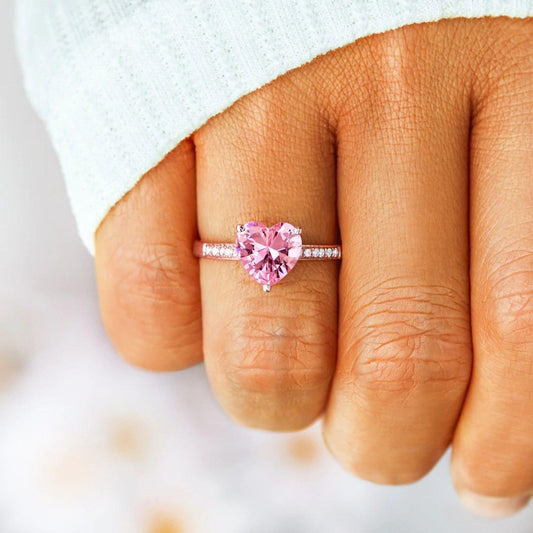 Heart Zircon 925 Sterling Silver Ring Carauana Store