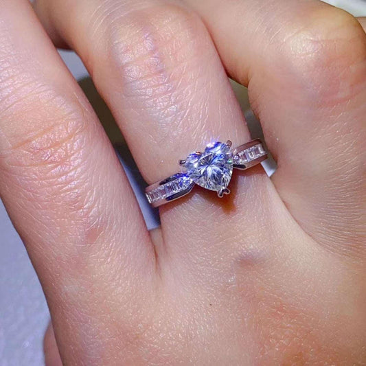 1 Carat Moissanite 925 Sterling Silver Ring Carauana Store