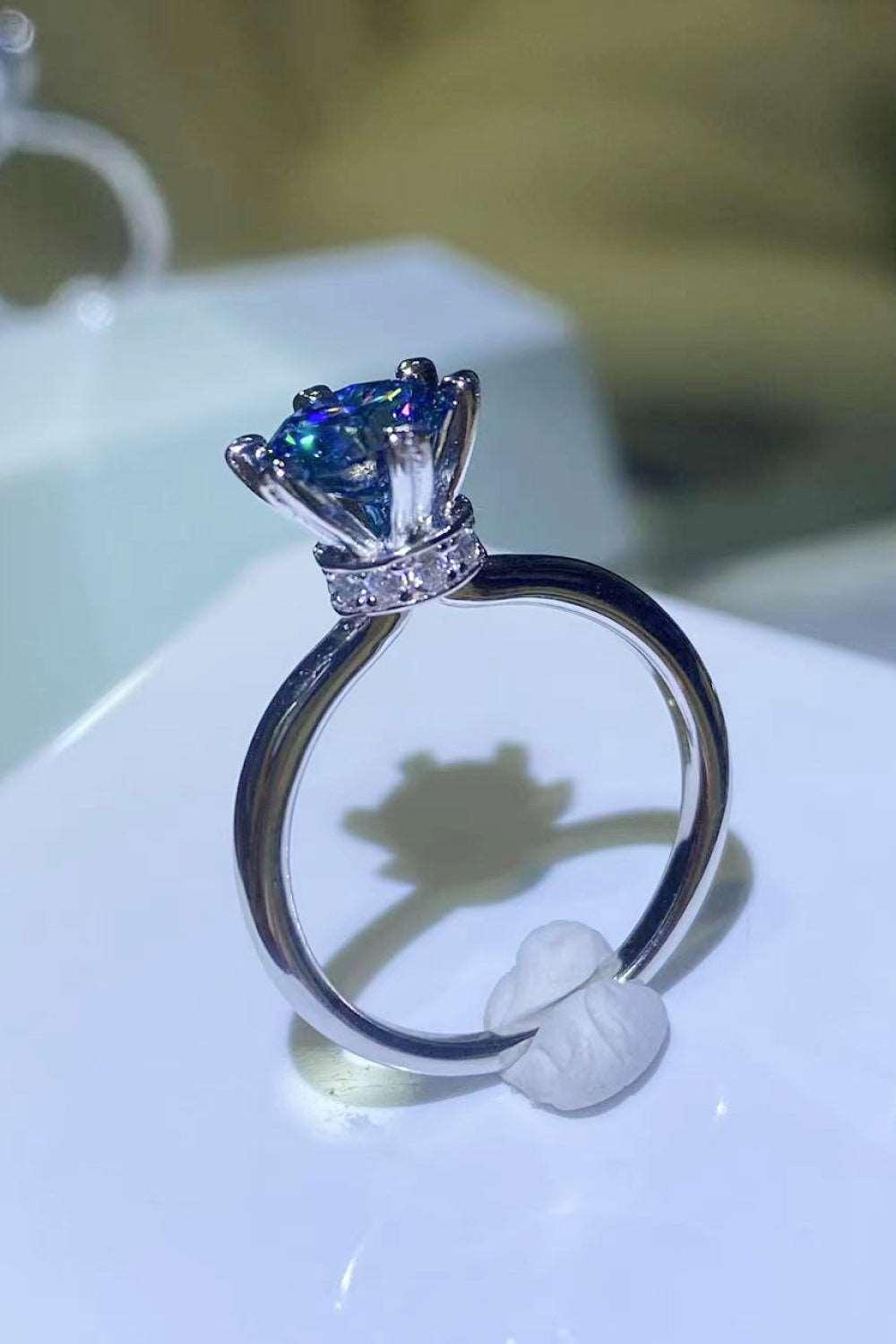1 Carat Moissanite 6-Prong Solitaire Ring Carauana Store