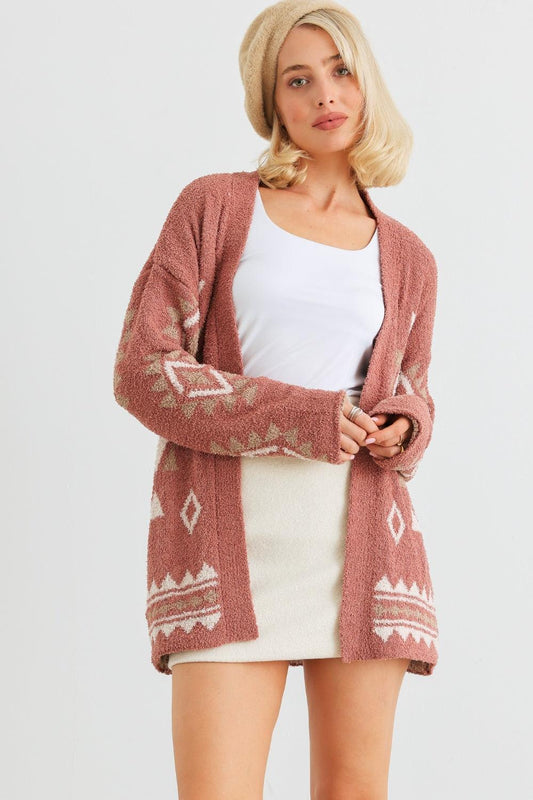 VERY J/Loveriche Open Front Long Sleeve Cardigan Carauana Store