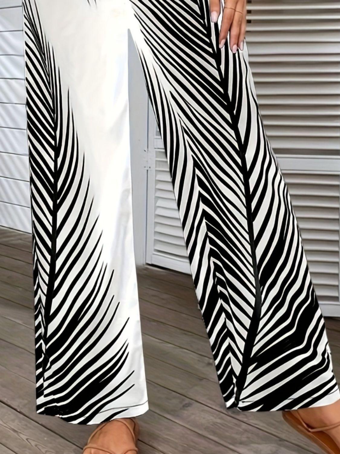 Printed Wide Leg Pants Carauana Store