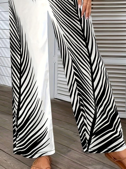 Printed Wide Leg Pants Carauana Store