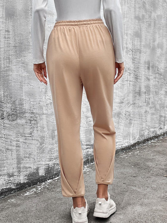 Drawstring Straight Pants with Pockets Carauana Store