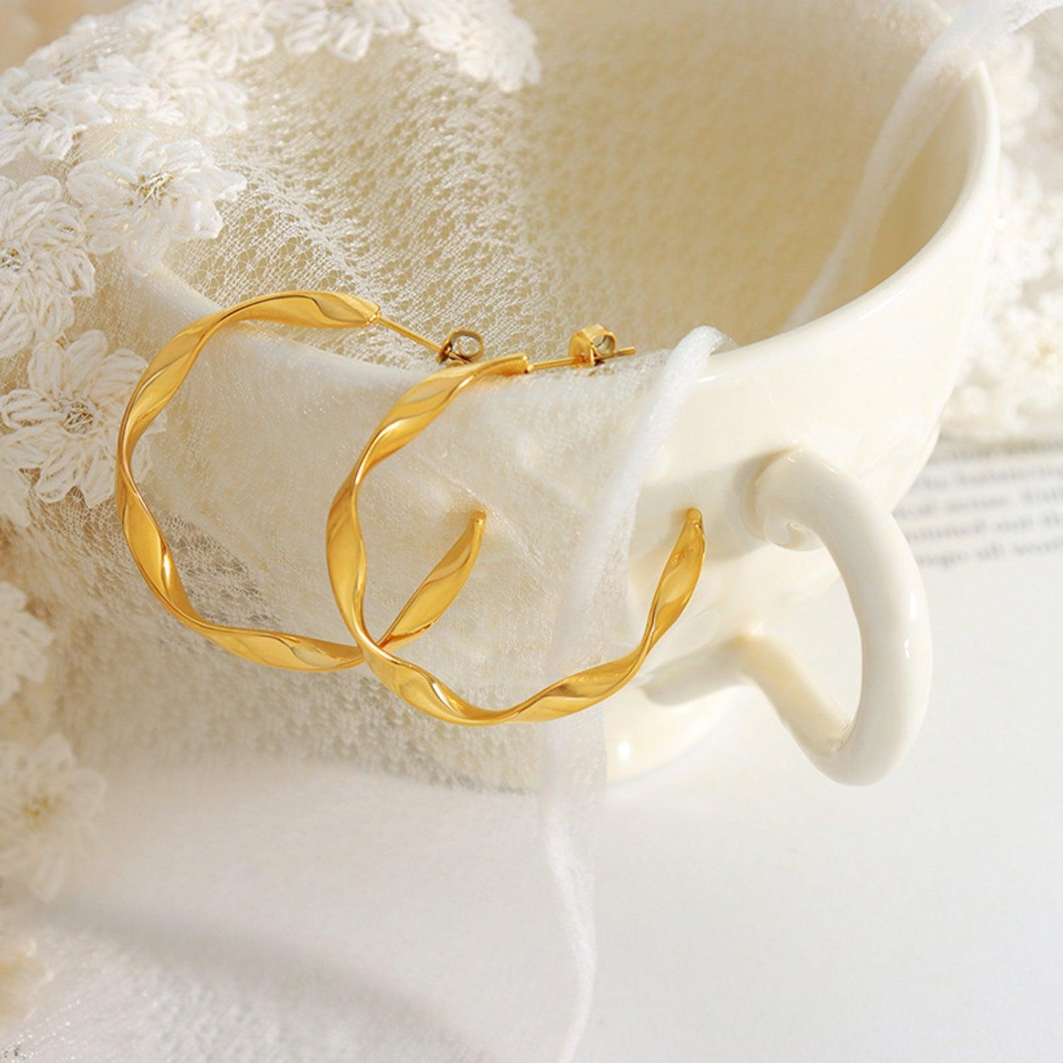 Titanium Steel C-Hoop Earrings Carauana Store