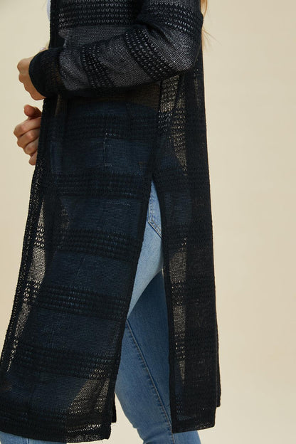 Double Take Full Size Open Front Longline Cardigan Carauana Store