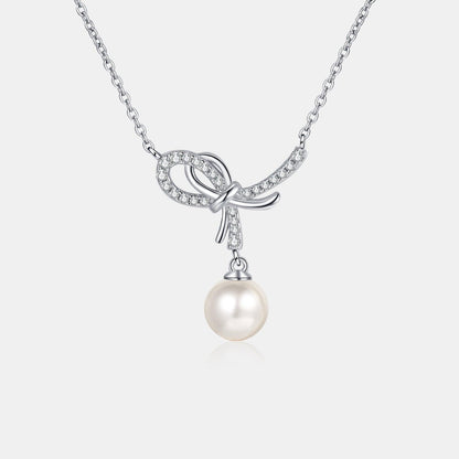 Natural Pearl Pendant Moissanite 925 Sterling Silver Necklace Carauana Store