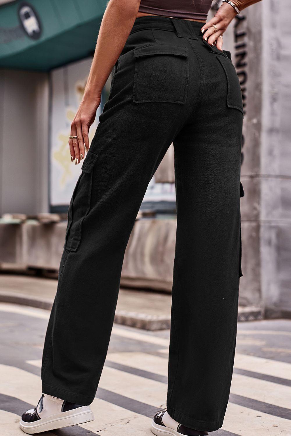 Buttoned High Waist Loose Fit Jeans Carauana Store