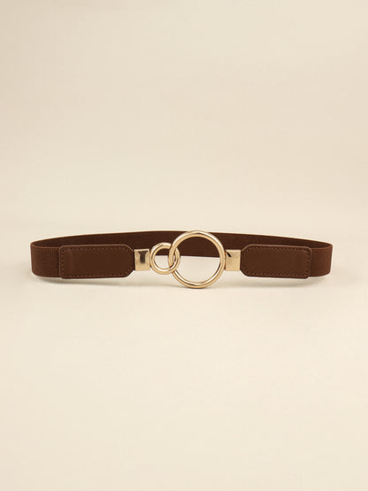 Double Ring Buckle Elastic PU Belt Carauana Store