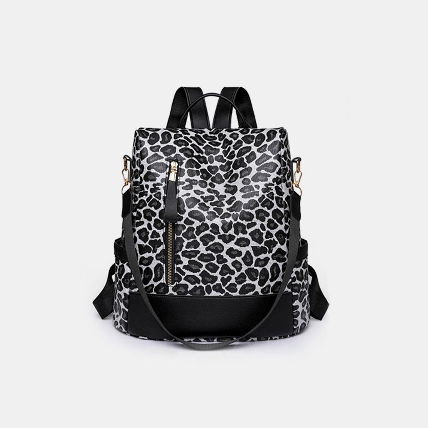 Leopard PU Leather Backpack Bag Carauana Store