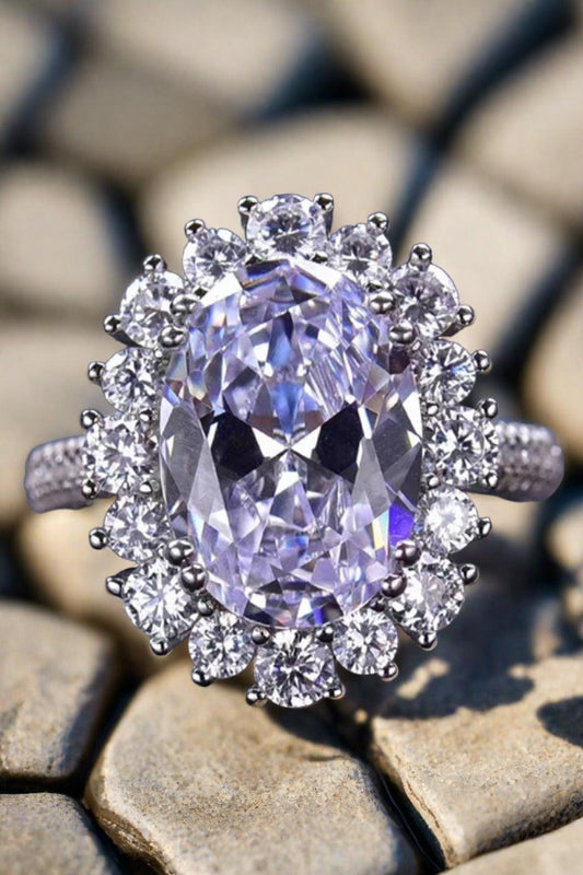 8 Carat Oval Moissanite Ring Carauana Store