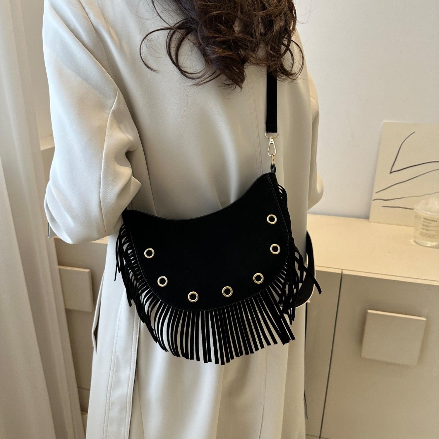 Fringe Detail Crossbody Bag Carauana Store