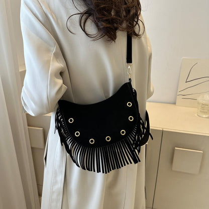 Fringe Detail Crossbody Bag Carauana Store
