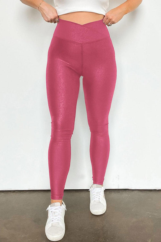 Solid High Waist Leggings Carauana Store