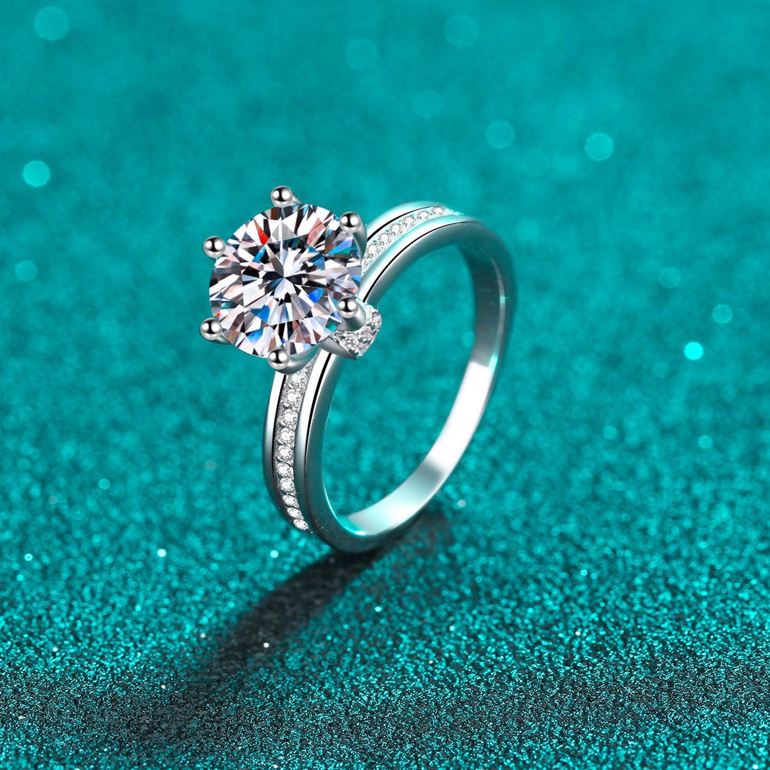 3 Carat Moissanite 925 Sterling Silver Ring Carauana Store