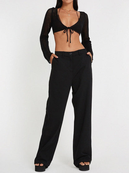 Openwork Tied Dropped Shoulder Cardigan Carauana Store