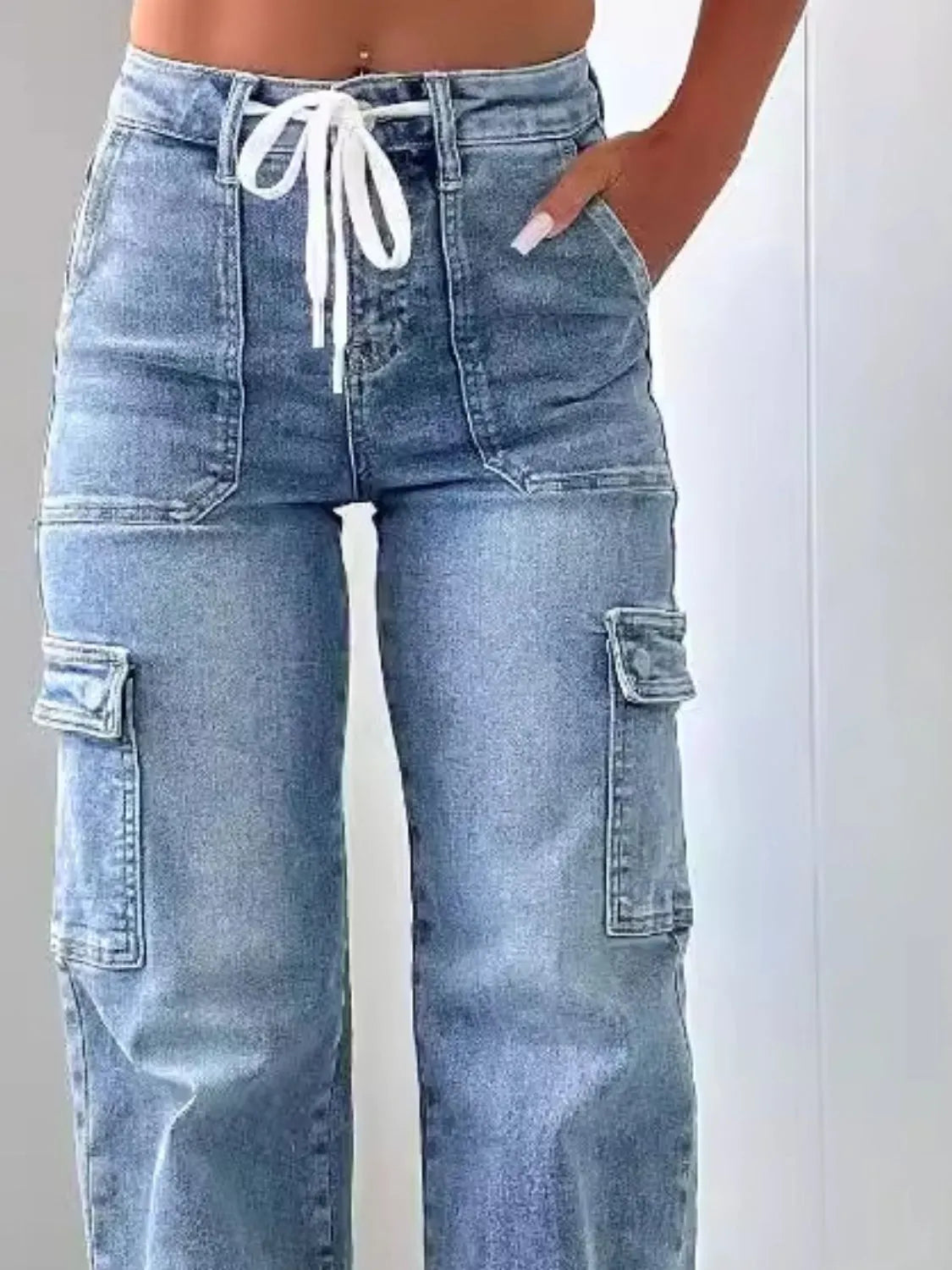 Washed Jeans with Pockets Carauana Store