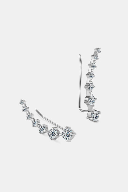 1.9 Carat Moissanite 925 Sterling Silver Earrings Carauana Store