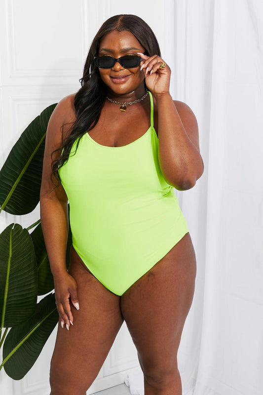 Marina West Swim High Tide One-Piece in Lemon-Lime Carauana Store