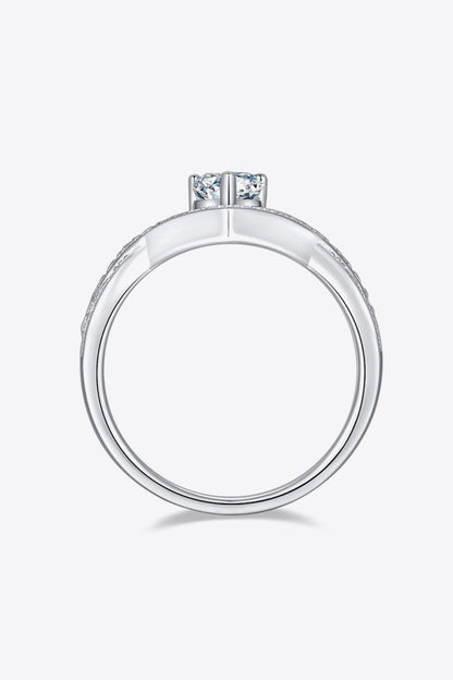1 Carat Moissanite Teardrop 925 Sterling Silver Ring Carauana Store
