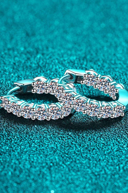 1.8 Carat Moissanite Hoop Earrings Carauana Store