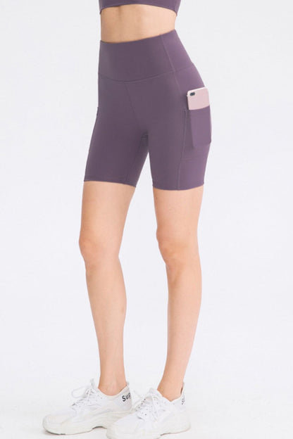 Wide Waistband Sports Shorts with Pockets Carauana Store