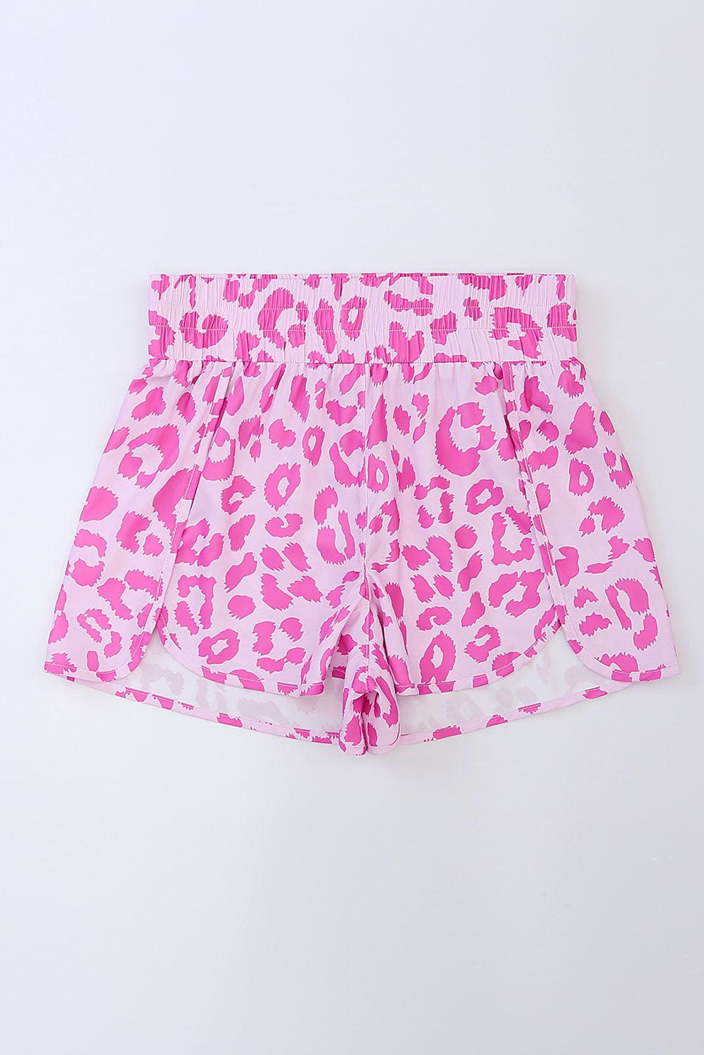 Leopard Elastic Waist Shorts Carauana Store