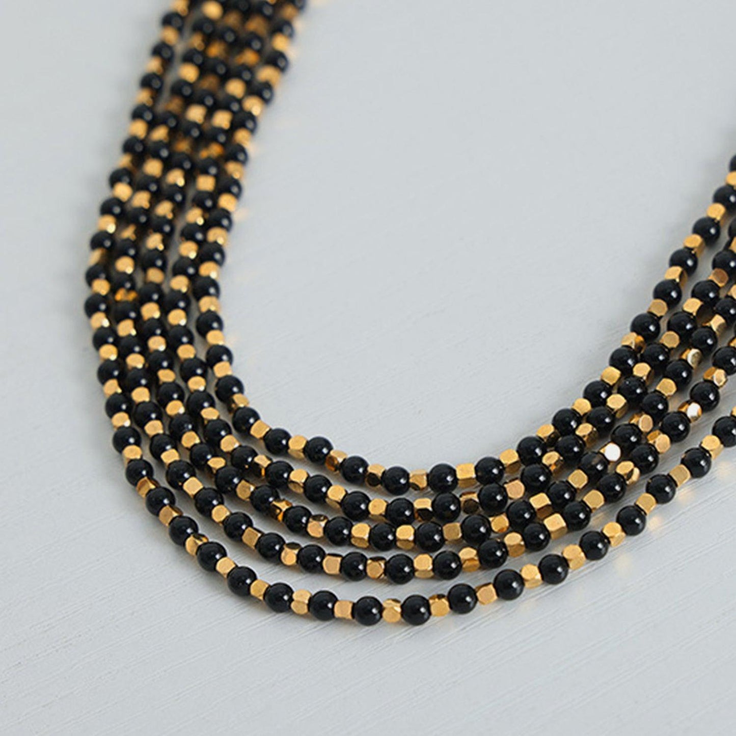 Agate Beaded Titanium Steel Necklace Carauana Store