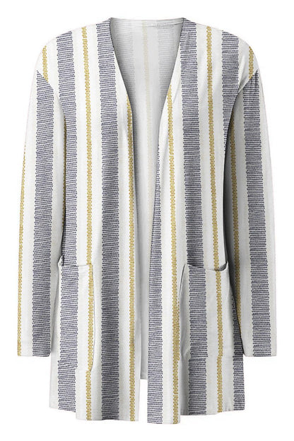 Printed Long Sleeve Cardigan Carauana Store