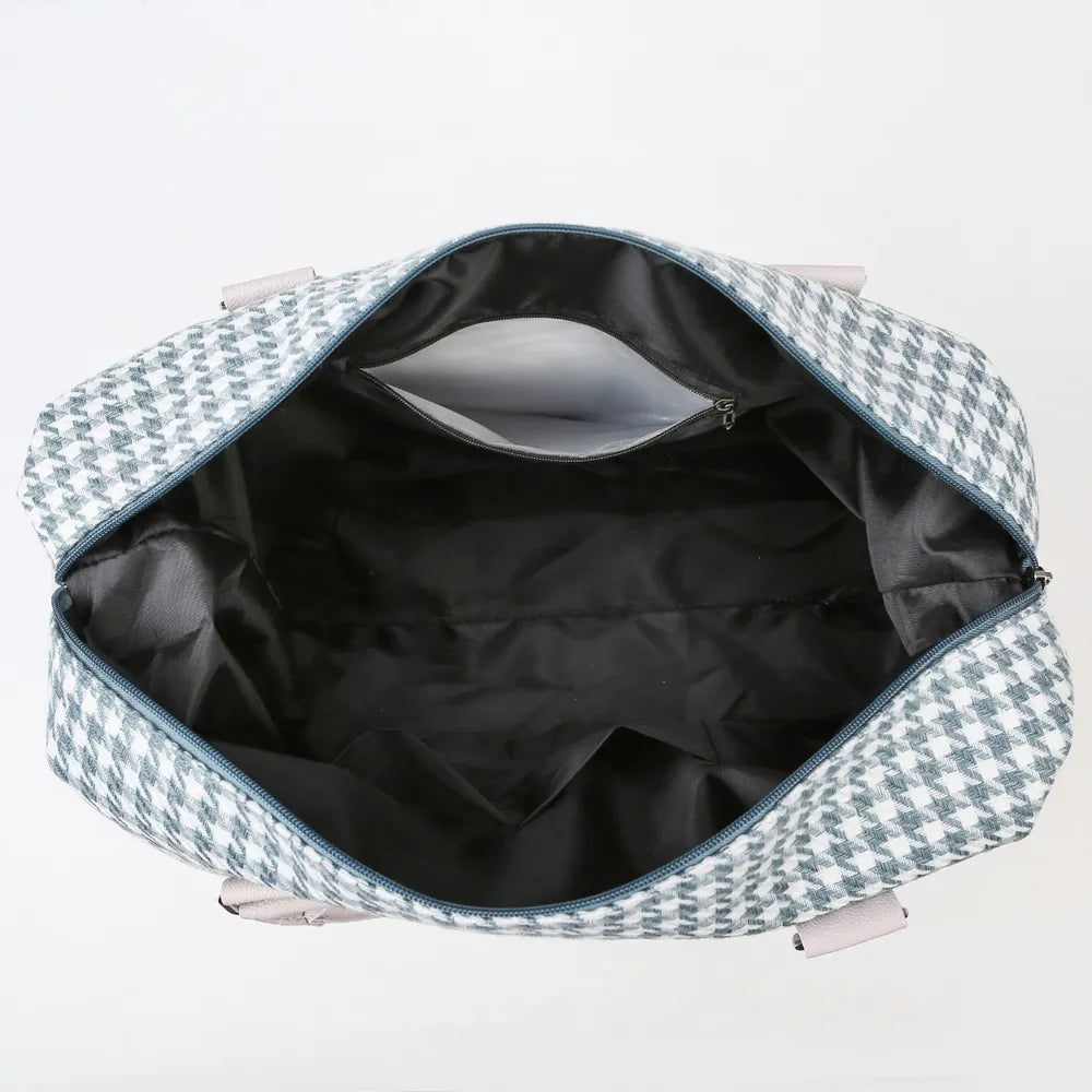 Houndstooth Canvas Travel Bag Carauana Store