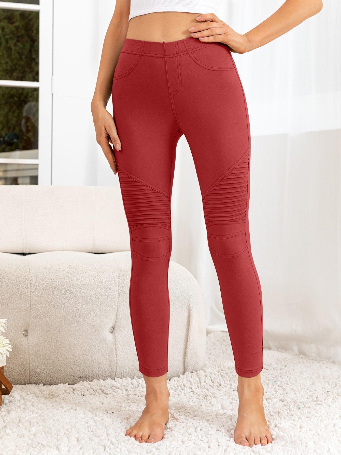Ribbed Detail Leggings Carauana Store