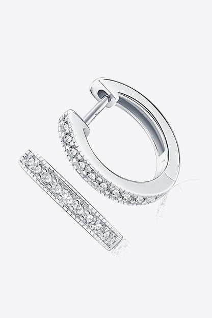 Inlaid Moissanite Hoop Earrings Carauana Store