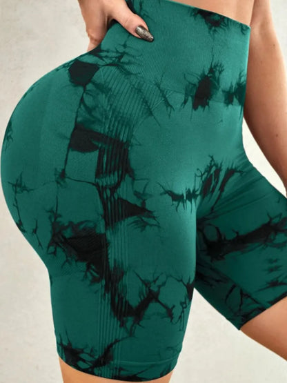 Tie-Dye High Waist Active Shorts Carauana Store