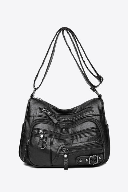 Multi-Pocket PU Leather Crossbody Bag Carauana Store