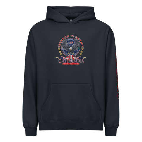 CaRaUaNa Unisex Hoodie Navy Cotton