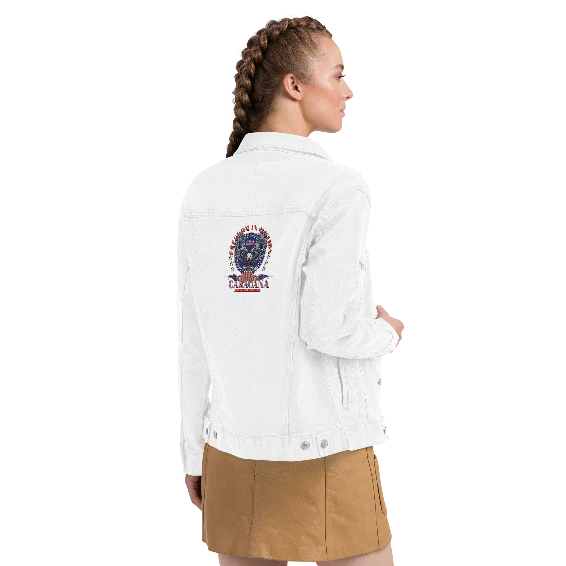 CaRaUaNa Original denim jacket white Carauana Store